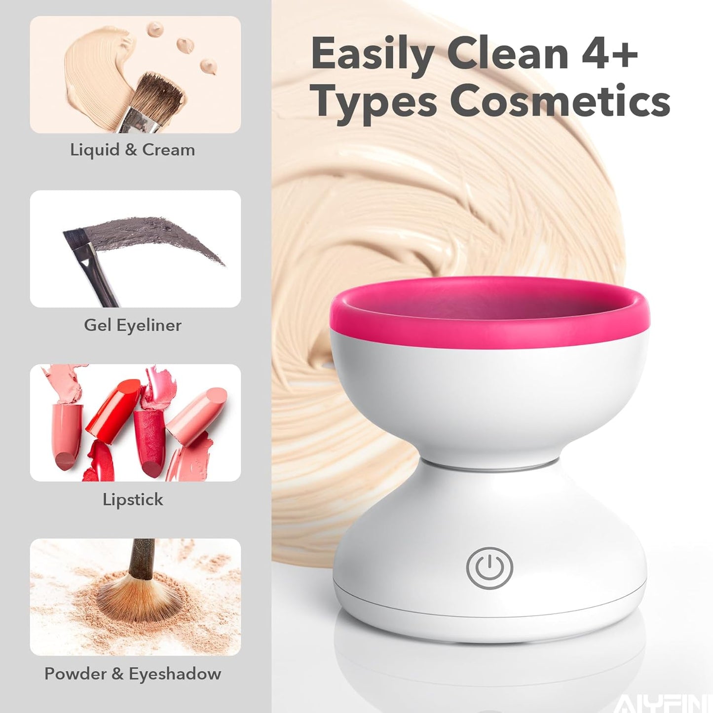 Professional Electric Makeup Brush Cleaner - Effortless Cleaning Solution for Kabuki, Foundation, and Face Makeup Brushes - Perfect Gift for Women & Stocking Stuffers