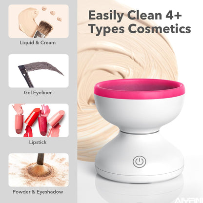 Professional Electric Makeup Brush Cleaner - Effortless Cleaning Solution for Kabuki, Foundation, and Face Makeup Brushes - Perfect Gift for Women & Stocking Stuffers